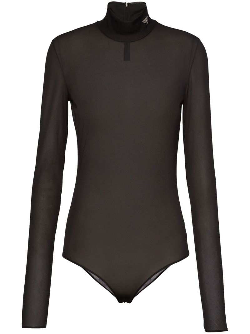 Black Triangle-logo Jersey Bodysuit