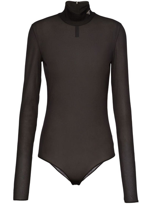 Black Triangle-logo Jersey Bodysuit
