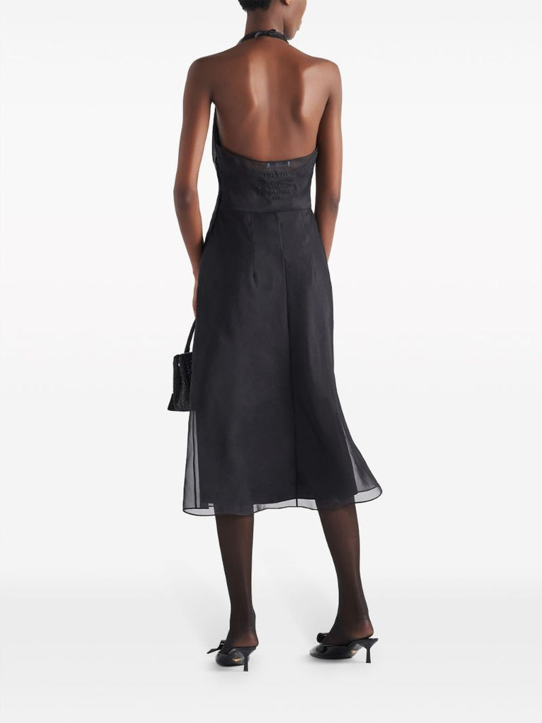 Black Re-edition 1995 Silk Halterneck Dress
