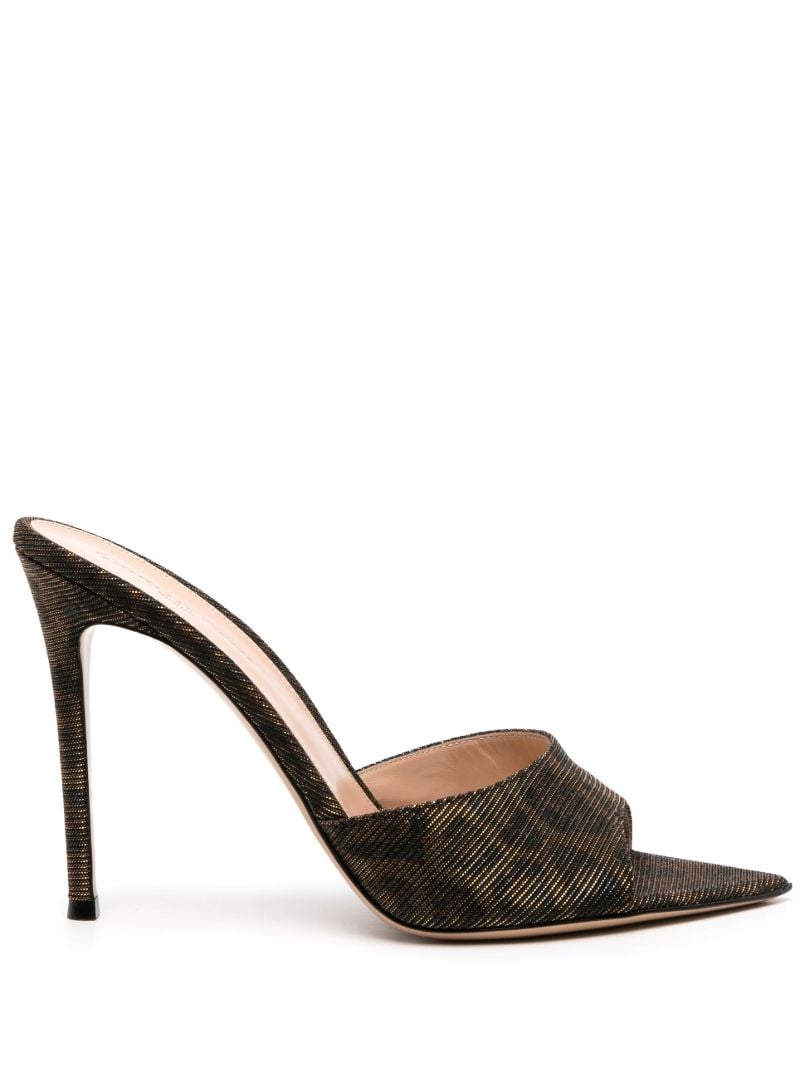Brown 105mm Leopard-print Sandals