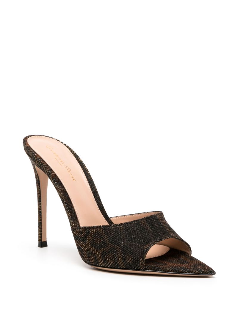 Brown 105mm Leopard-print Sandals