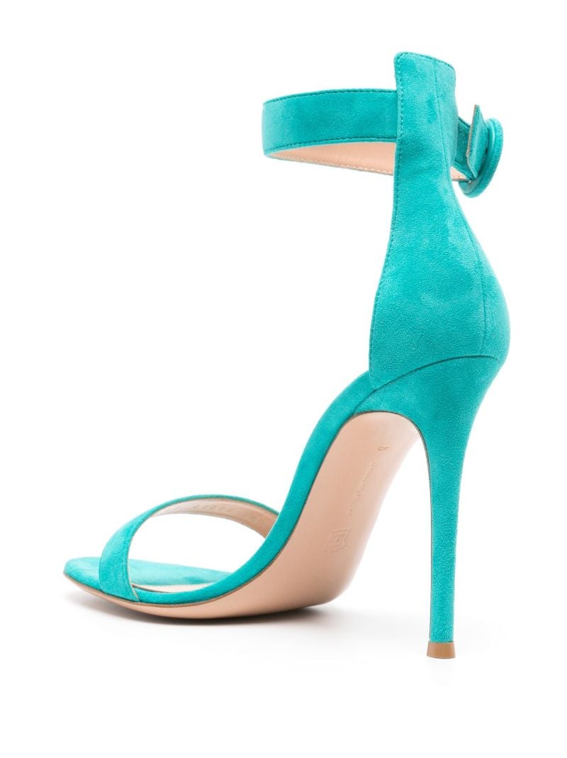 Turquoise Portofino 105mm Suede Sandals