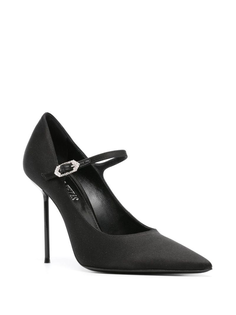 Black Livia 105 Satin Pumps