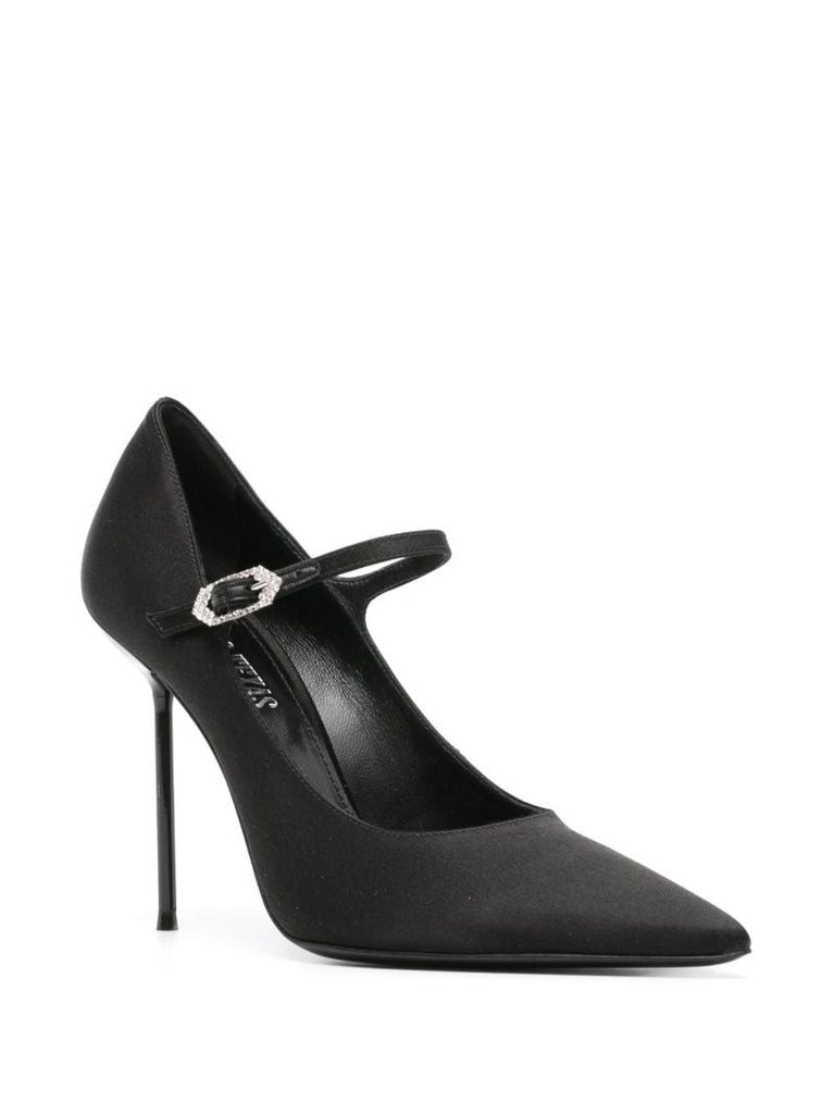 Black Livia 105 Satin Pumps