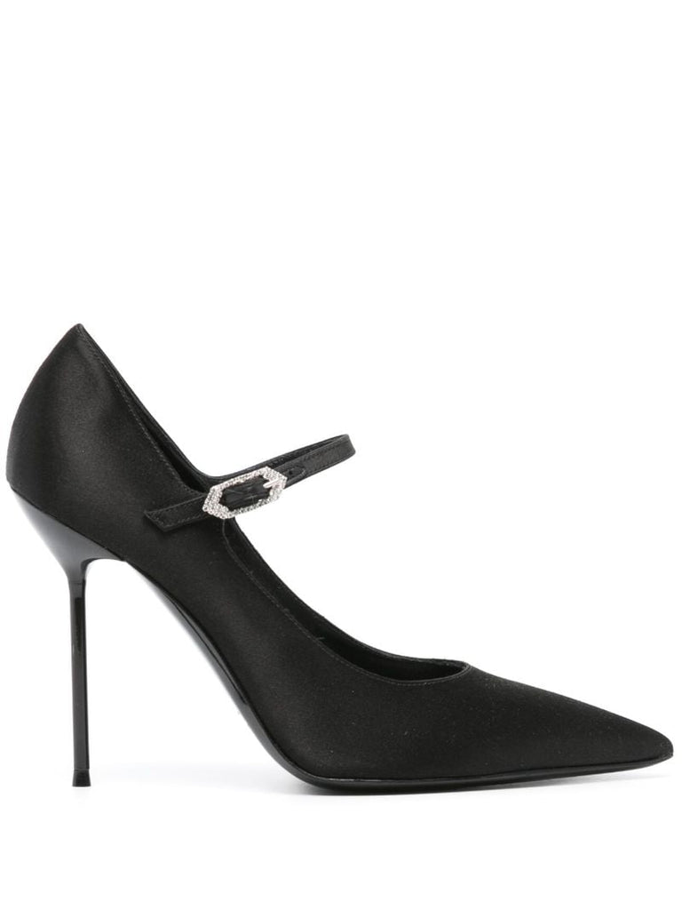 Black Livia 105 Satin Pumps