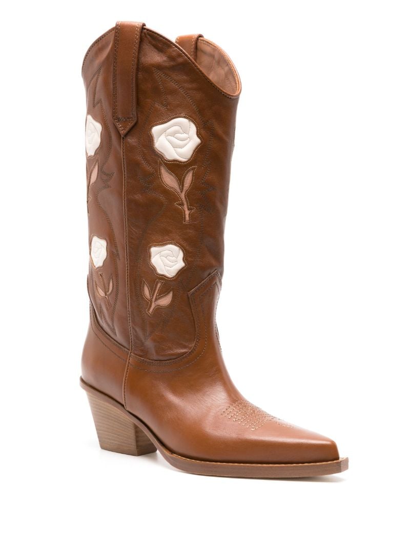 Brown Rosalia 60 Embroidered Boots