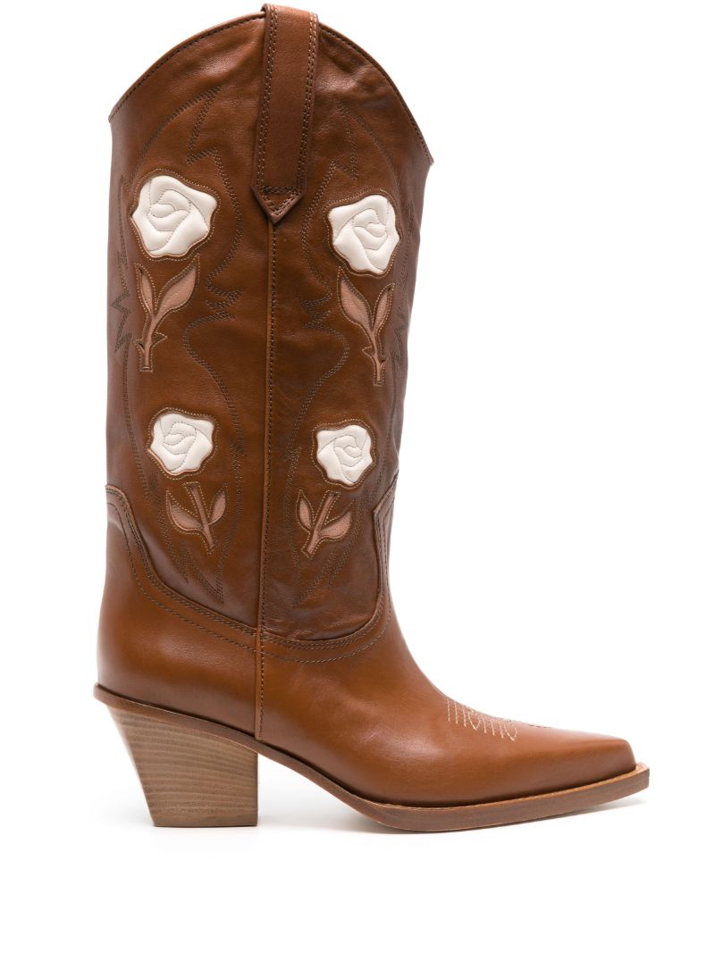 Brown Rosalia 60 Embroidered Boots