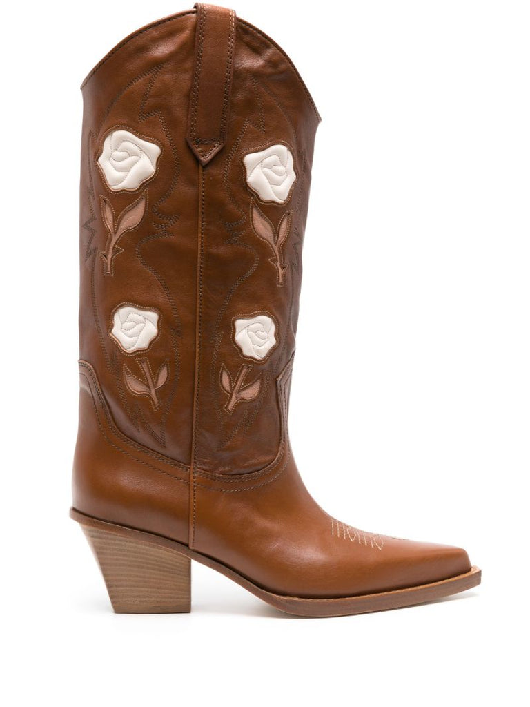 Brown Rosalia 60 Embroidered Boots