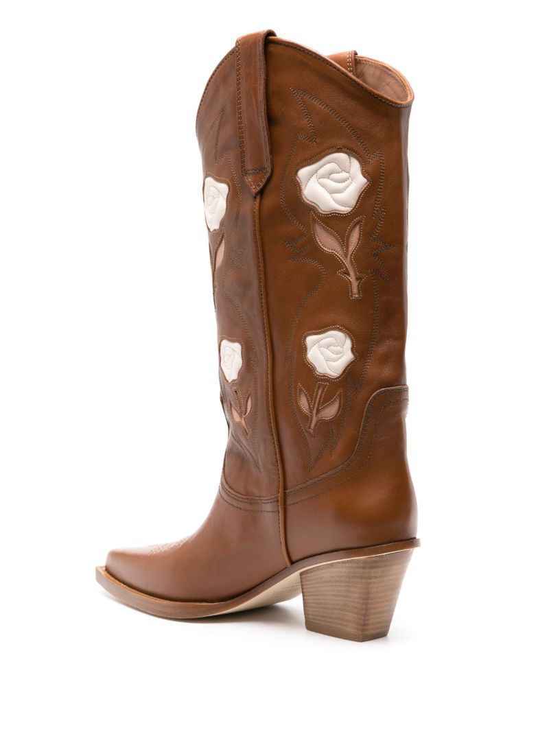 Brown Rosalia 60 Embroidered Boots