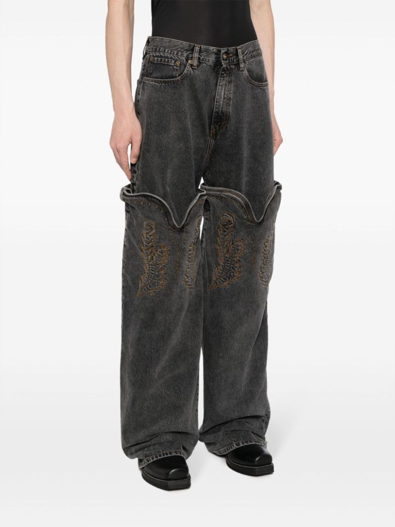 Black Evergreen Maxi Cowboy Cuff Jeans