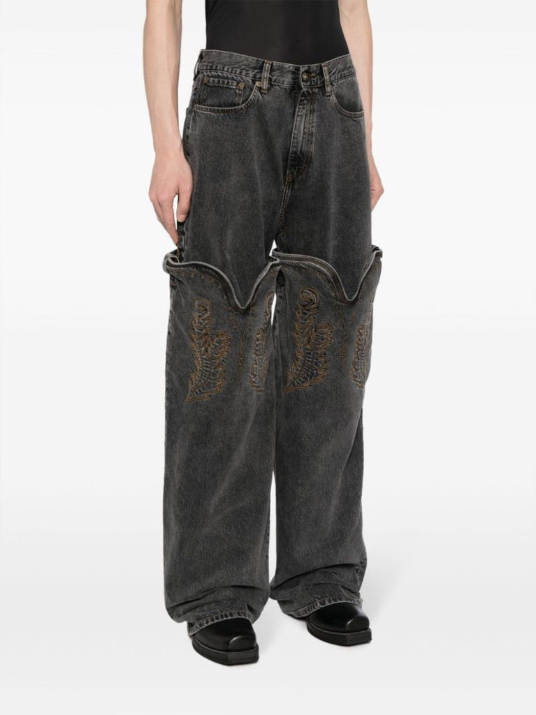 Black Evergreen Maxi Cowboy Cuff Jeans