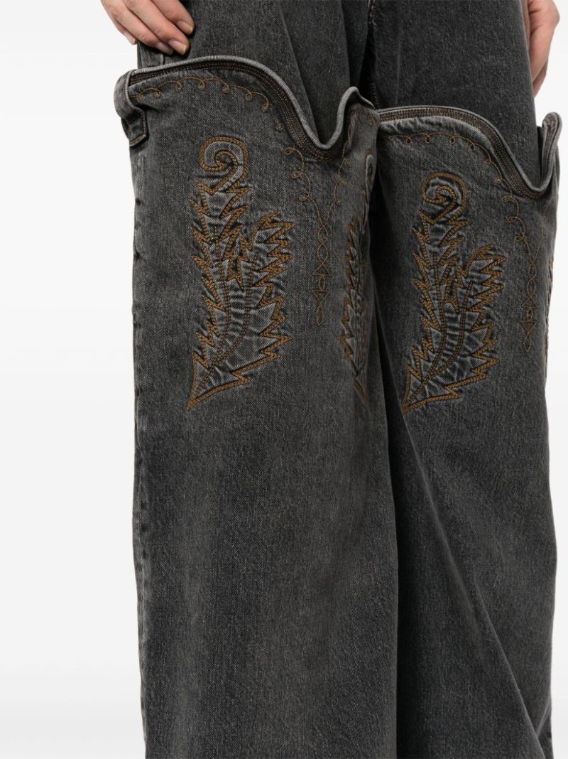 Black Evergreen Maxi Cowboy Cuff Jeans