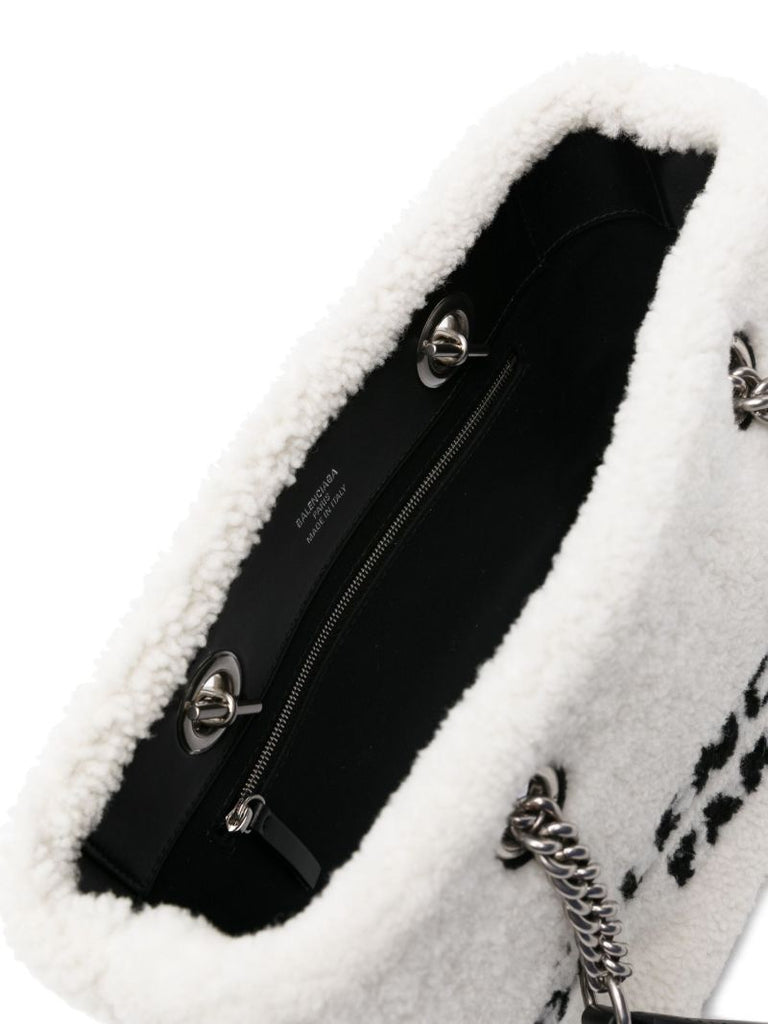 Neutral Duty Free Shearling Tote Bag
