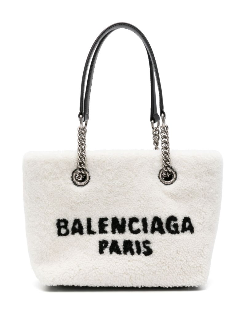 Neutral Duty Free Shearling Tote Bag