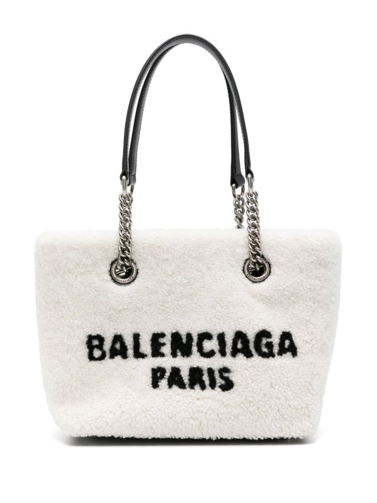 Neutral Duty Free Shearling Tote Bag