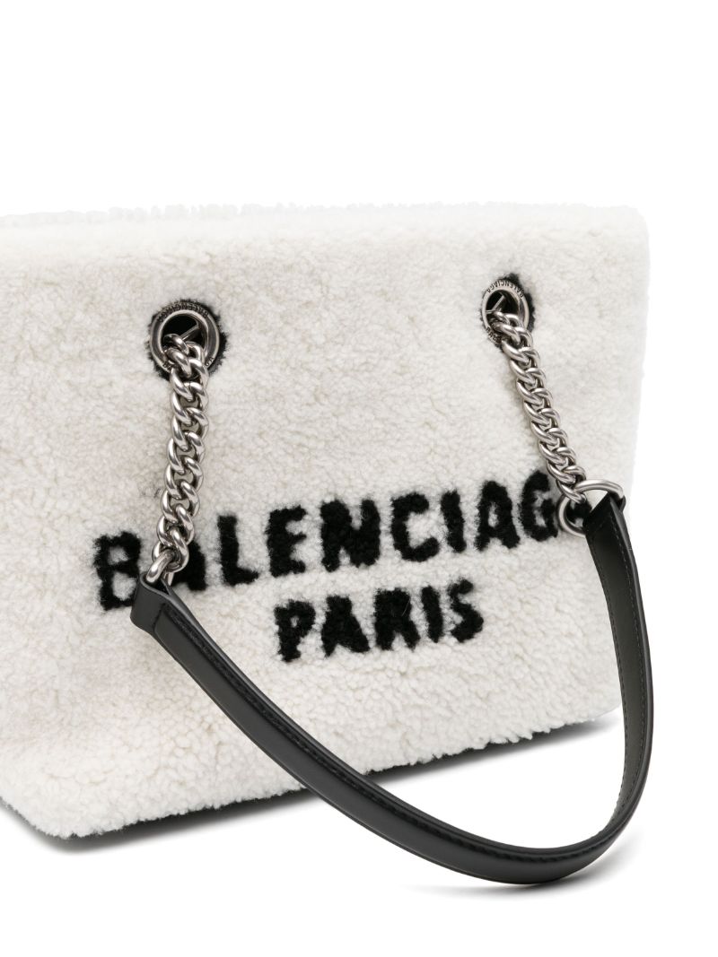 Neutral Duty Free Shearling Tote Bag