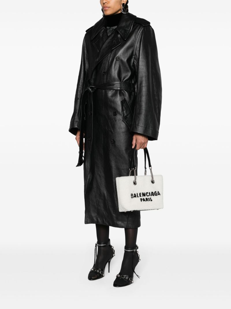 Neutral Duty Free Shearling Tote Bag