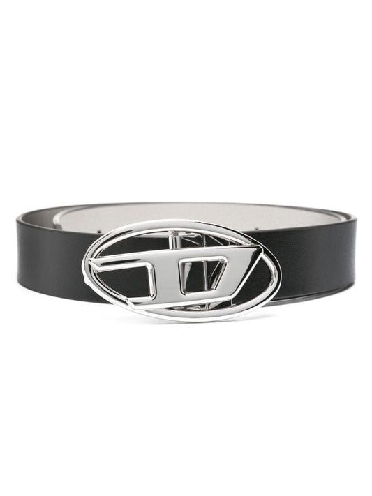 Black and Silver-tone B-1dr Reversible Belt