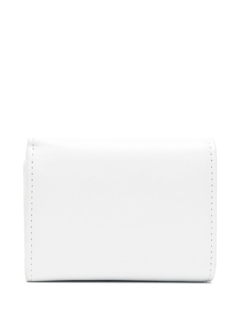 White 1dr Leather Wallet