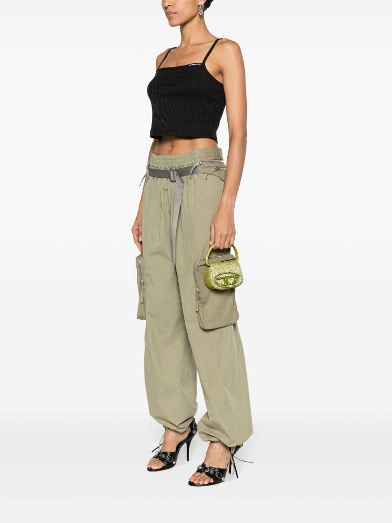 Green 1dr Xs Glitter Tote Bag