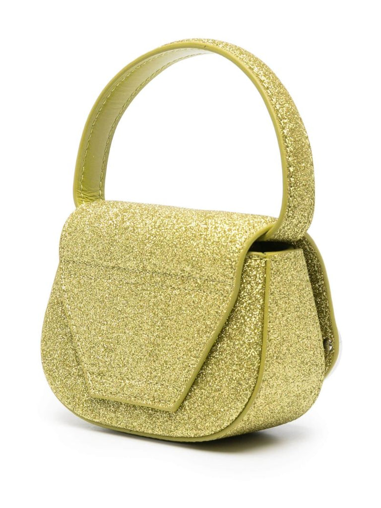 Green 1dr Xs Glitter Tote Bag