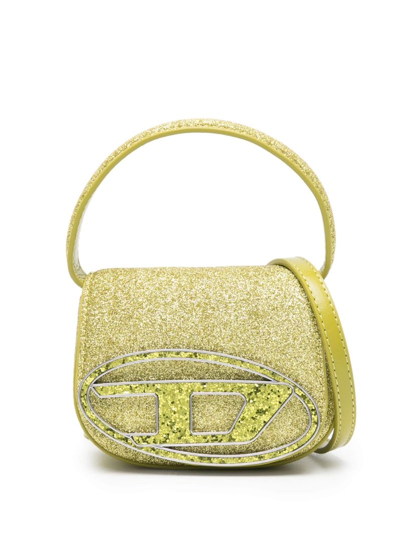 Green 1dr Xs Glitter Tote Bag