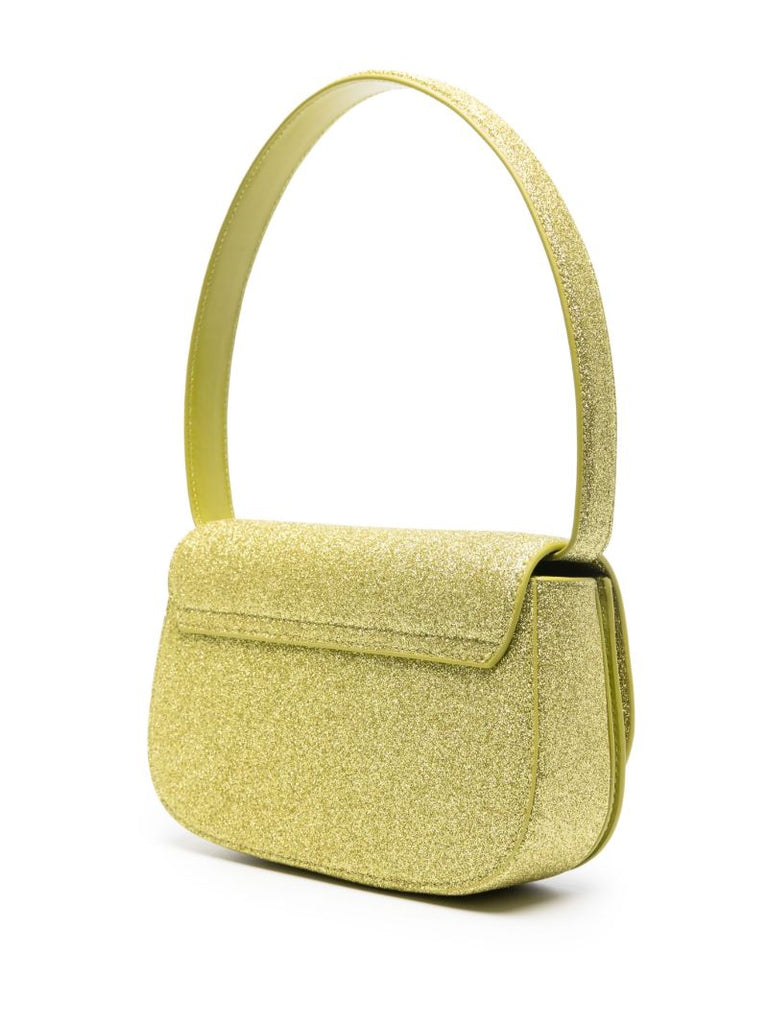 Green 1dr Glitter Shoulder Bag