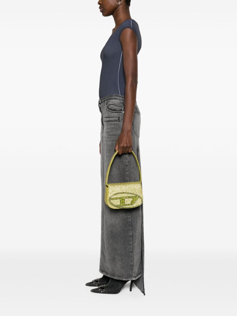Green 1dr Glitter Shoulder Bag