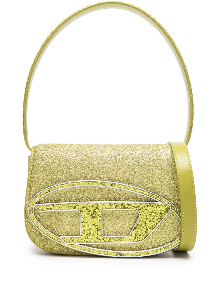 Green 1dr Glitter Shoulder Bag