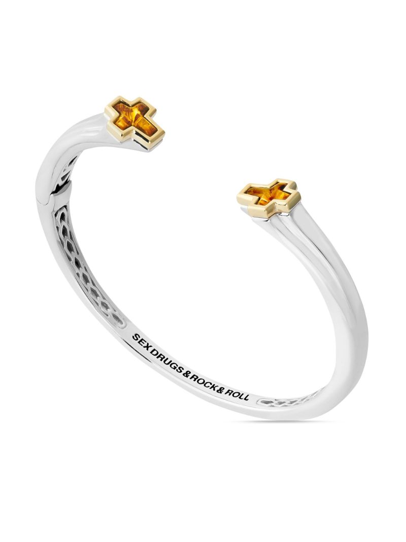 18k Yellow Gold Sex & Drugs & Rock & Roll Citrine Bracelet