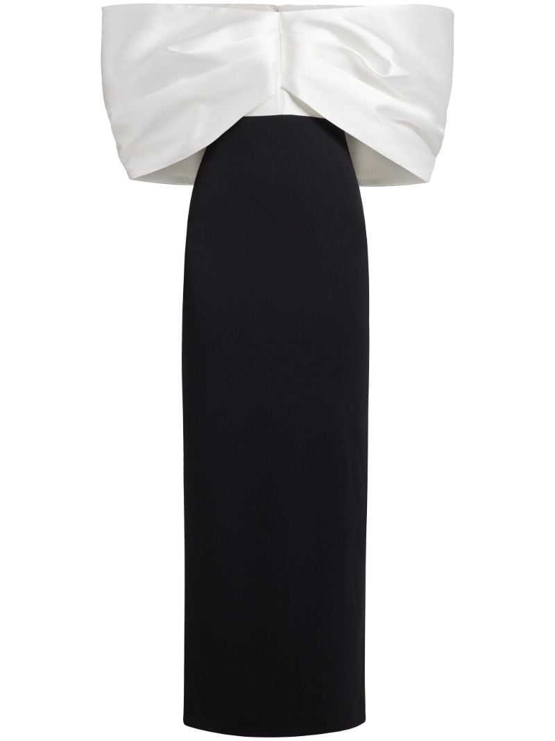 Black and White Filippa Off-shoulder Dress