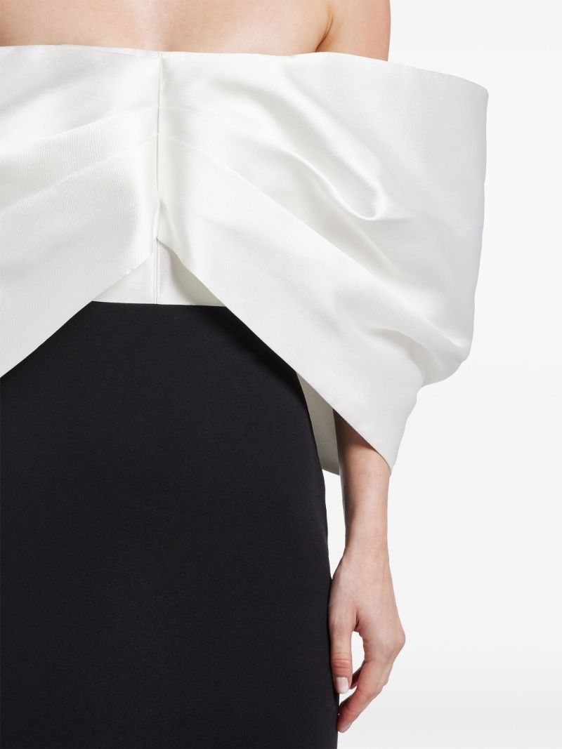 Black and White Filippa Off-shoulder Dress
