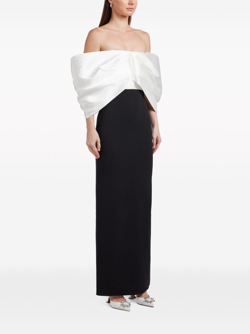 Black and White Filippa Off-shoulder Dress