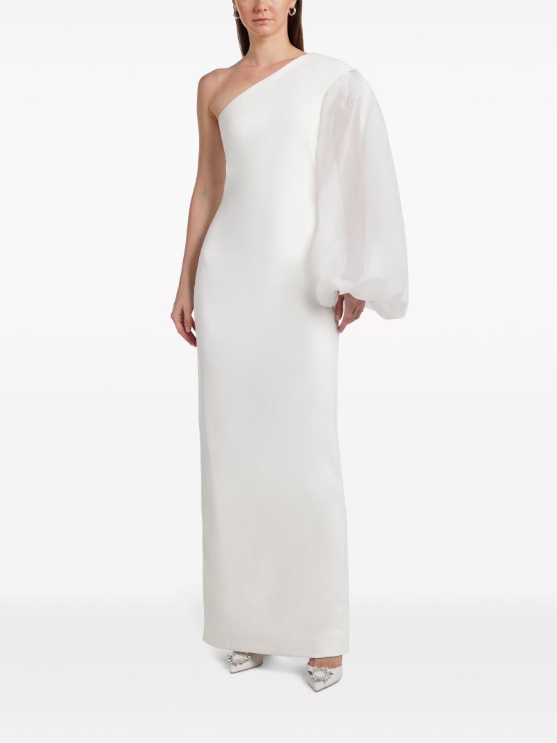 White Hudson One-shoulder Gown