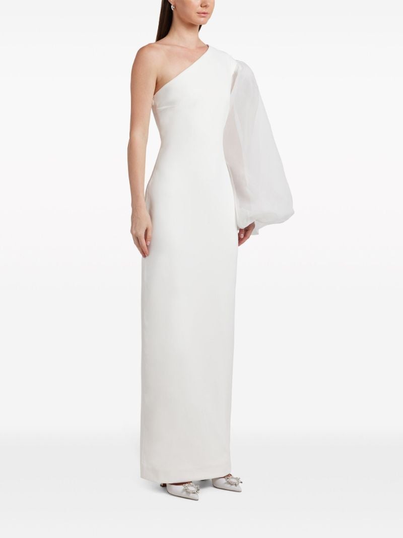 White Hudson One-shoulder Gown