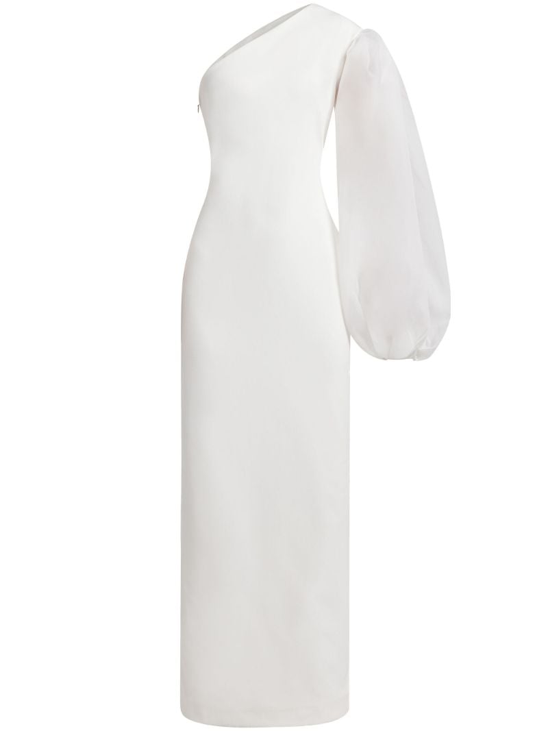 White Hudson One-shoulder Gown