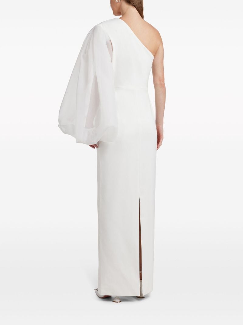 White Hudson One-shoulder Gown