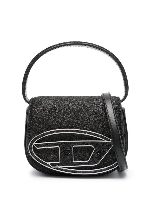 Black 1dr Glitter Detailed Mini Tote Bag