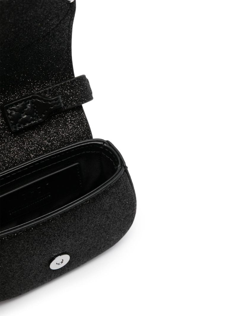 Black 1dr Glitter Detailed Mini Tote Bag