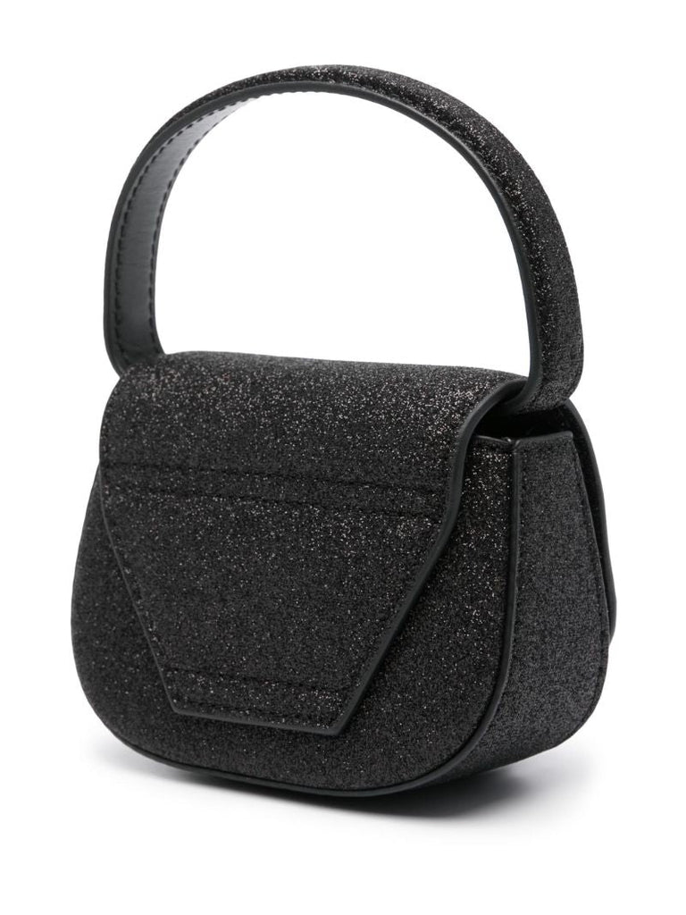 Black 1dr Glitter Detailed Mini Tote Bag