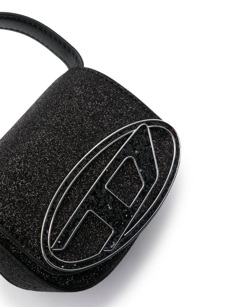 Black 1dr Glitter Detailed Mini Tote Bag