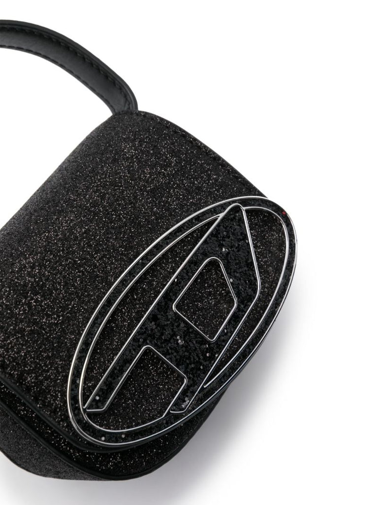 Black 1dr Glitter Detailed Mini Tote Bag