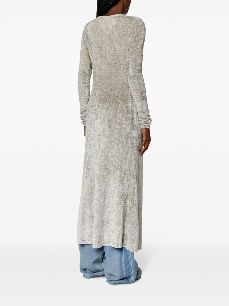 Grey M-carol Long Chenille Cardigan