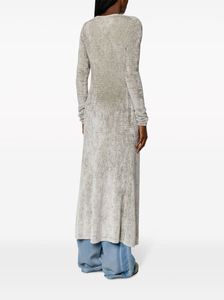 Grey M-carol Long Chenille Cardigan