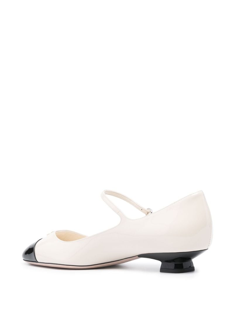 White Leather 40 Ballet Pumps