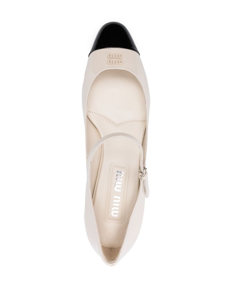 White Leather 40 Ballet Pumps