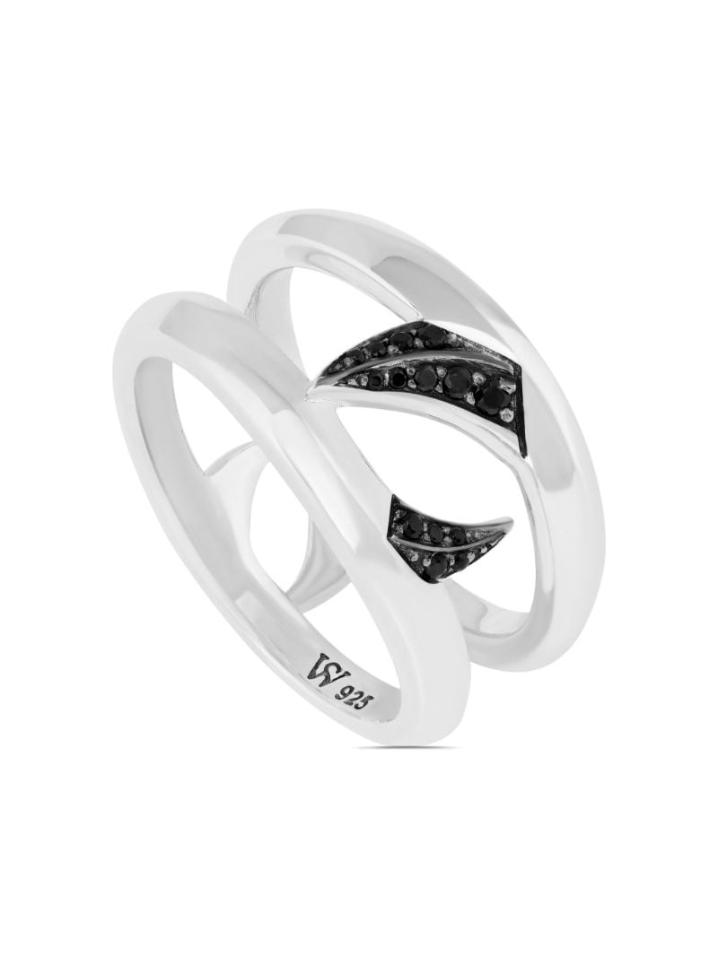 Sterling Silver Double Thorn Sapphire Ring