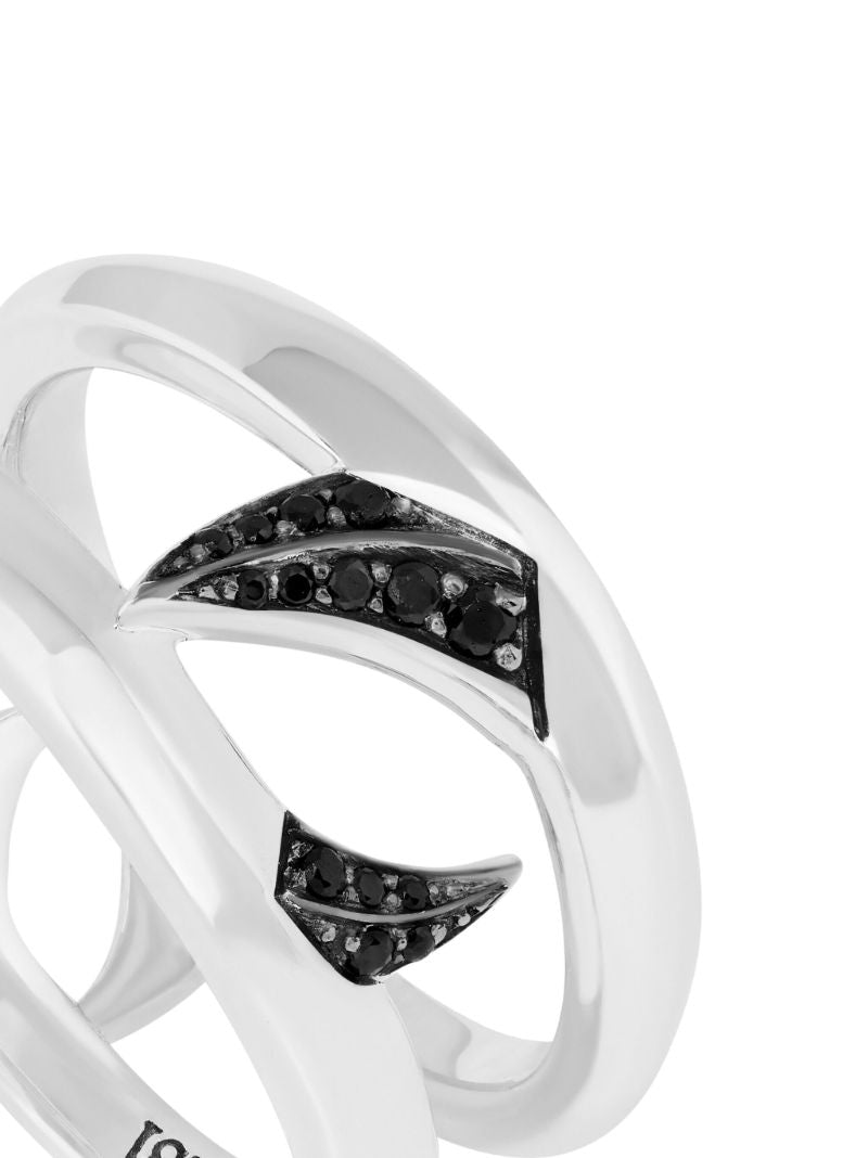 Sterling Silver Double Thorn Sapphire Ring