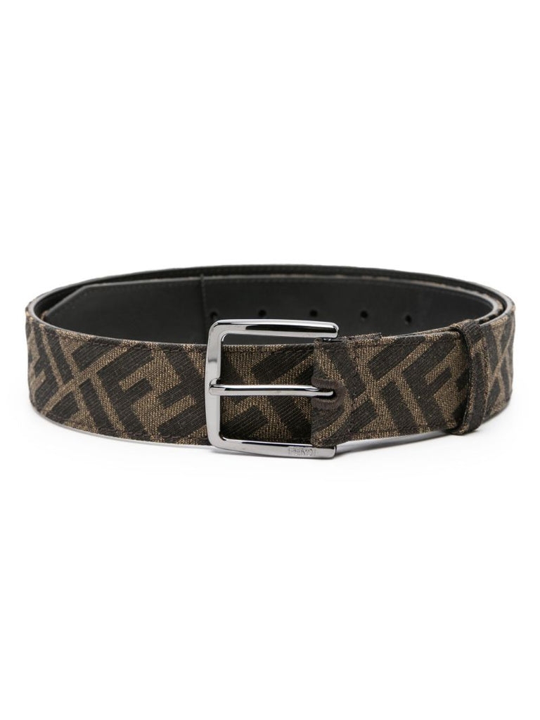 Brown Ff-pattern Leather Belt