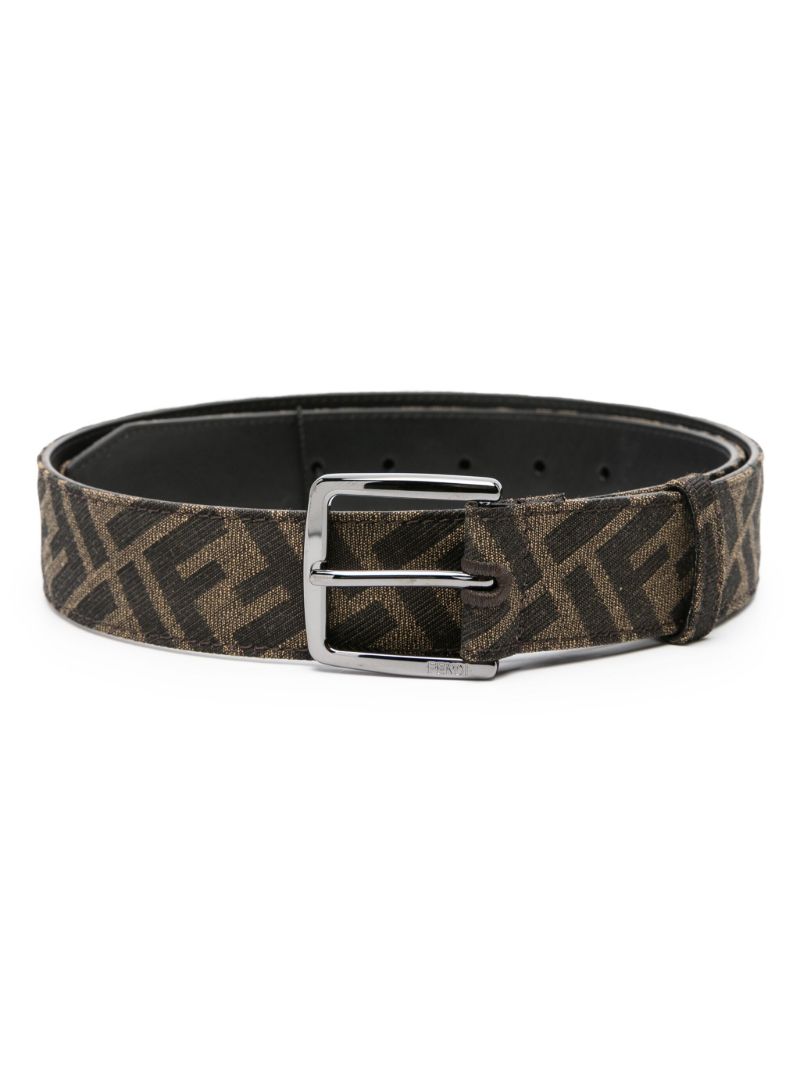 Brown Ff-pattern Leather Belt